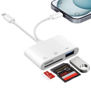 Adaptateur carte SD Apple MFi Certified 3 in 2