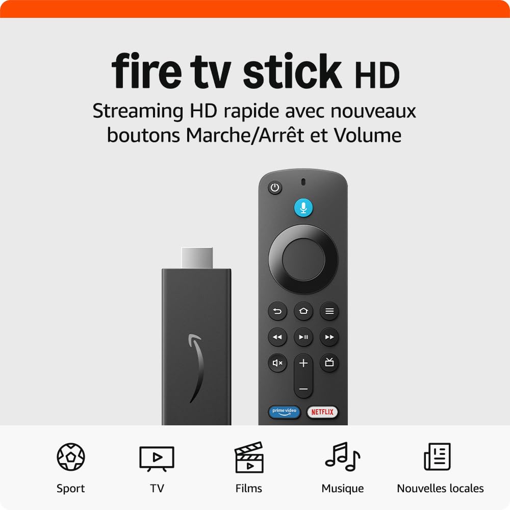 Boîtier Android TV Amazon Fire TV Stick HD