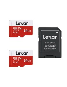 Carte micro SD Lexar 64 Go Lot de 2 Cartes