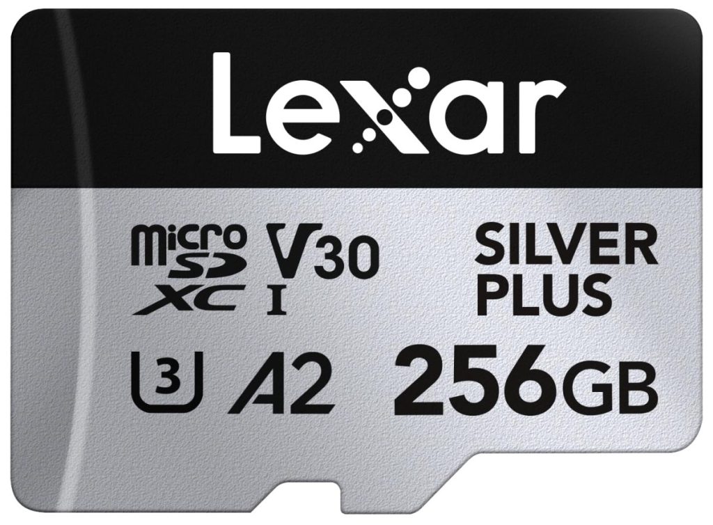 Carte micro SD pour téléphone Lexar Silver Plus 256 Go