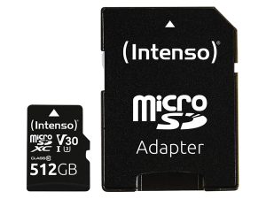 Carte SD pour GoPro et drones Intenso 512 Go